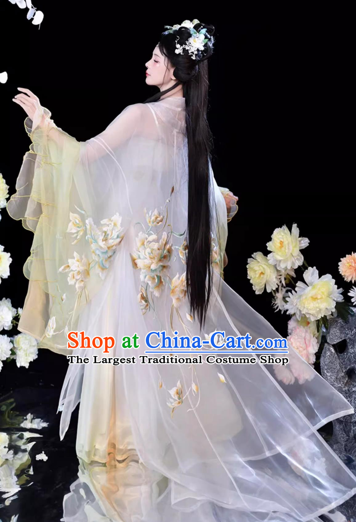China Ancient Royal Princess Clothing Song Dynasty Court Woman Costumes Traditional Chinese White Hanfu Dresses