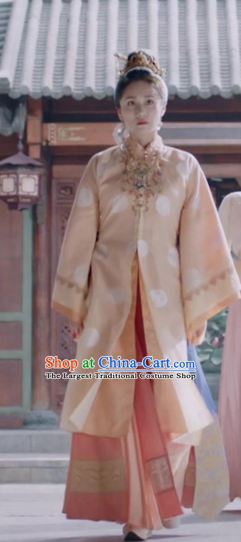 Chinese Ancient Madame Hanfu Dress TV Series The Sword and the Brocade Concubine Wen Costumes China Ming Dynasty Noble Woman Clothing