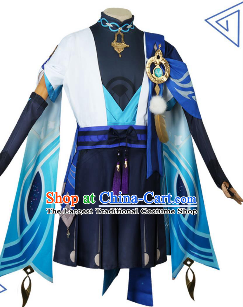 Genshin Impact Scaramouche Wanderer Cosplay Costume Anime Cosplay Clothing and Hat Full Set