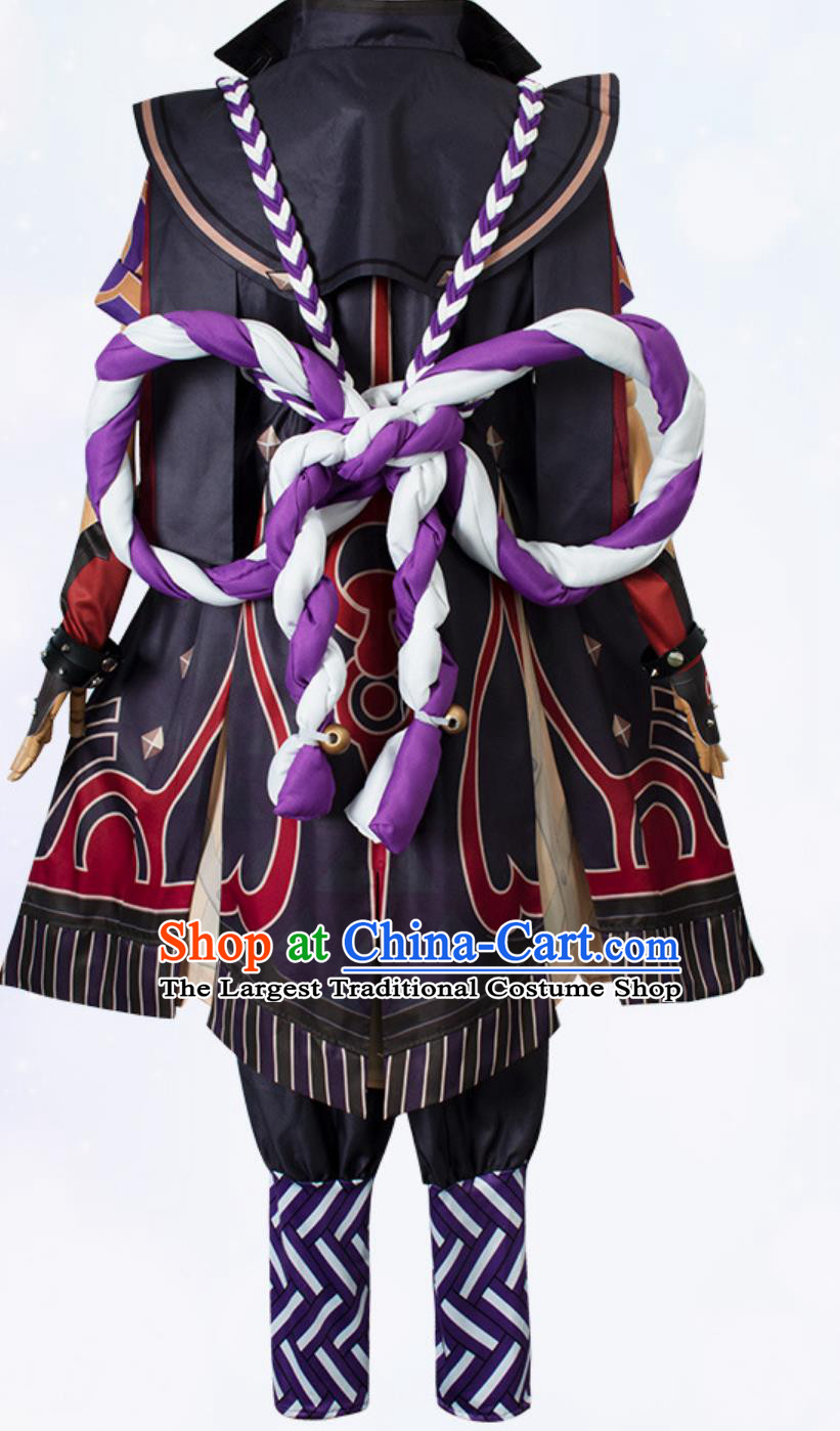 Genshin Impact Arataki Itto Cosplay Costume Set Male Hanasaka Hokai Cosplay Outfit for Anime and Game