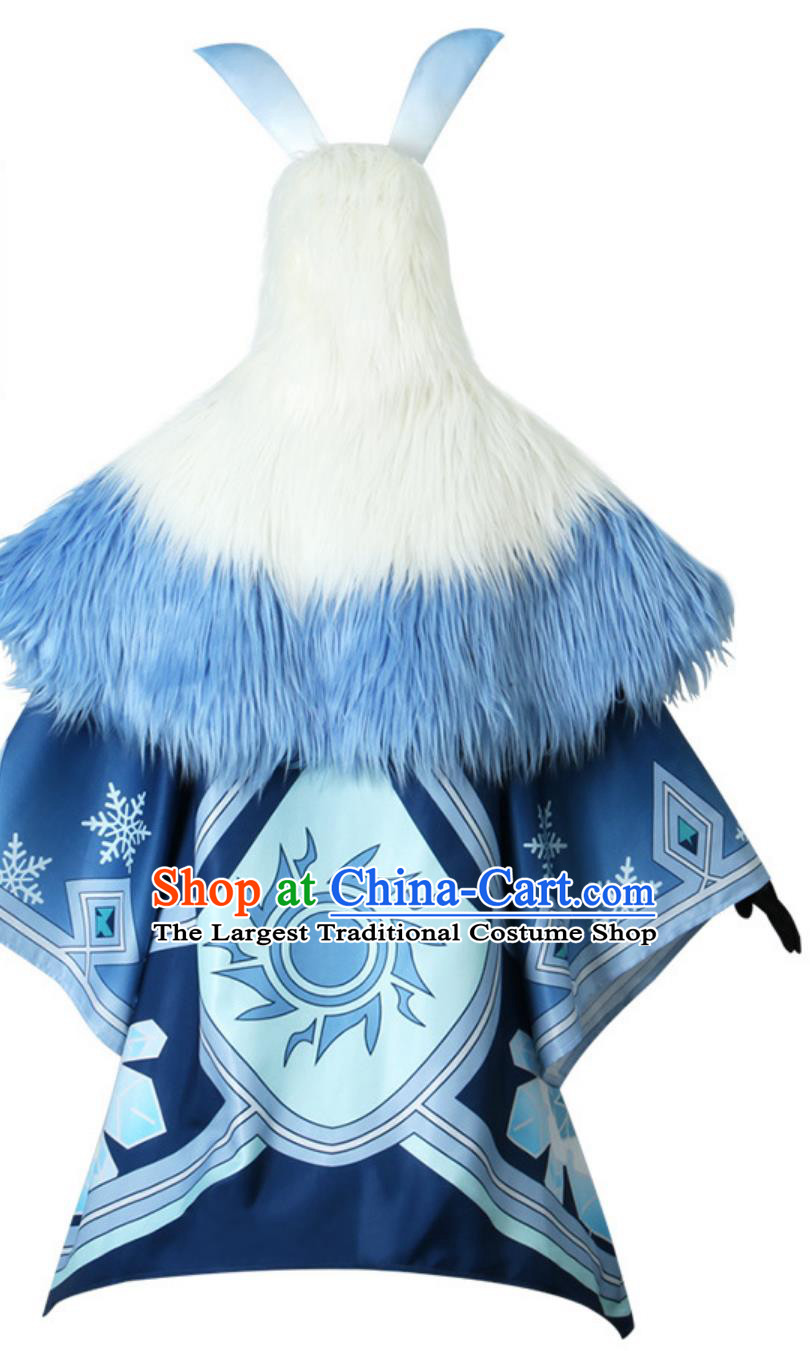 Genshin Impact Abyss Mage Cosplay Costume Ice Element with Puppet Headgear