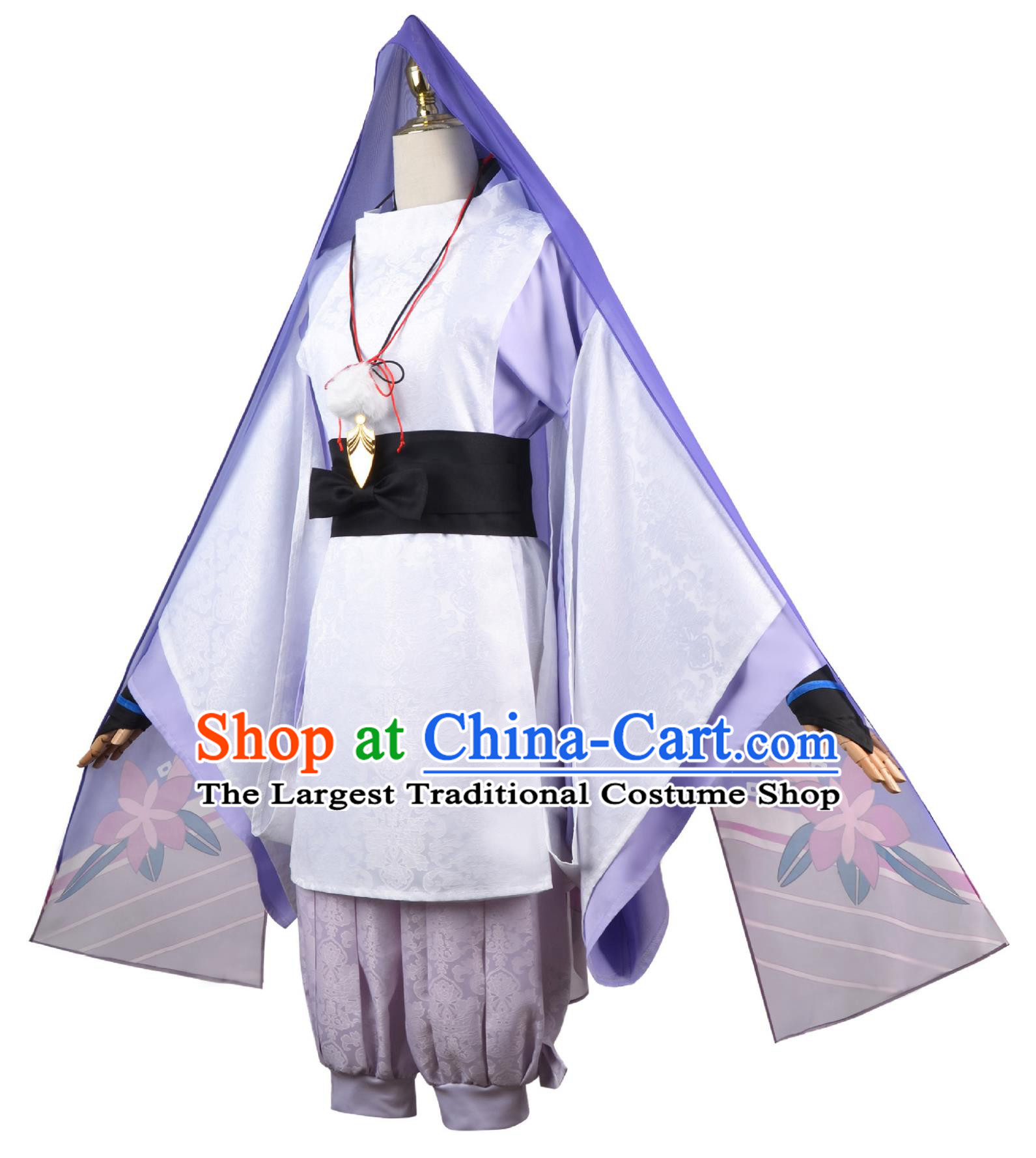 Genshin Impact Baisan Cosplay Costume Ancient Chinese Style Wafu Anime and Game Outfit Set