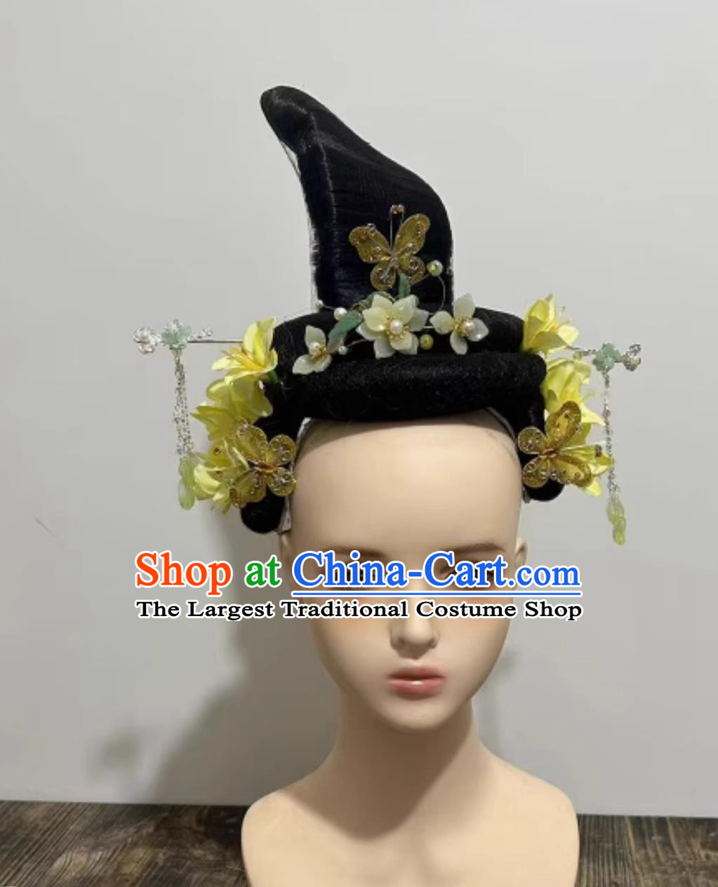 Handmade 12 Goddesses of Flowers Headdress Chinese Tang Dynasty Women Wig and Hair Jewelries China Classical Dance Headpieces
