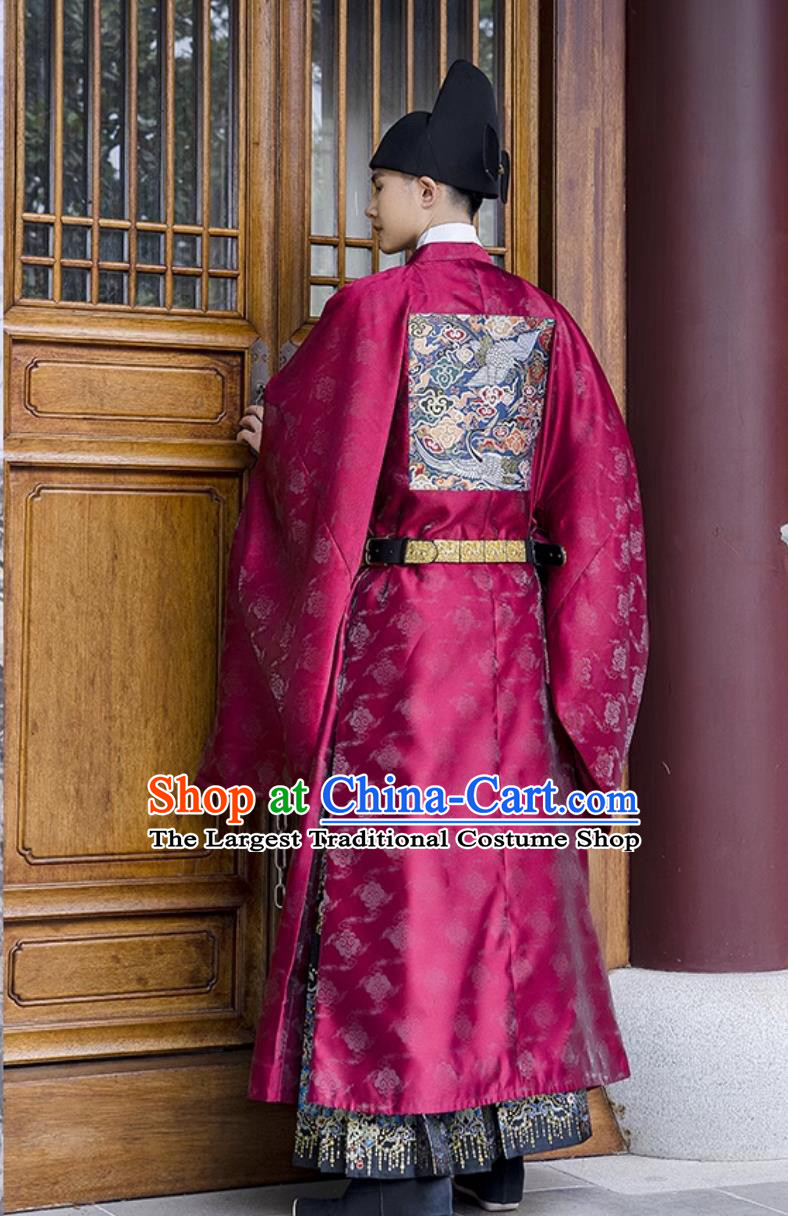 Chinese Traditional Wedding Hanfu Robe Ancient China Scholar Clothing Ming Dynasty Official Costume