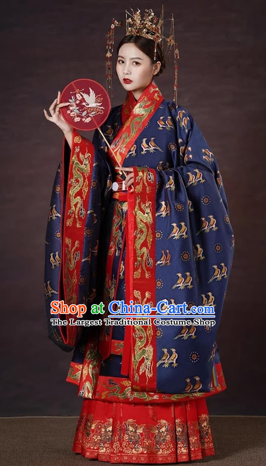 Ancient China Empress Clothing Chinese Ming Dynasty Court Woman Costume Traditional Wedding Hanfu Dress