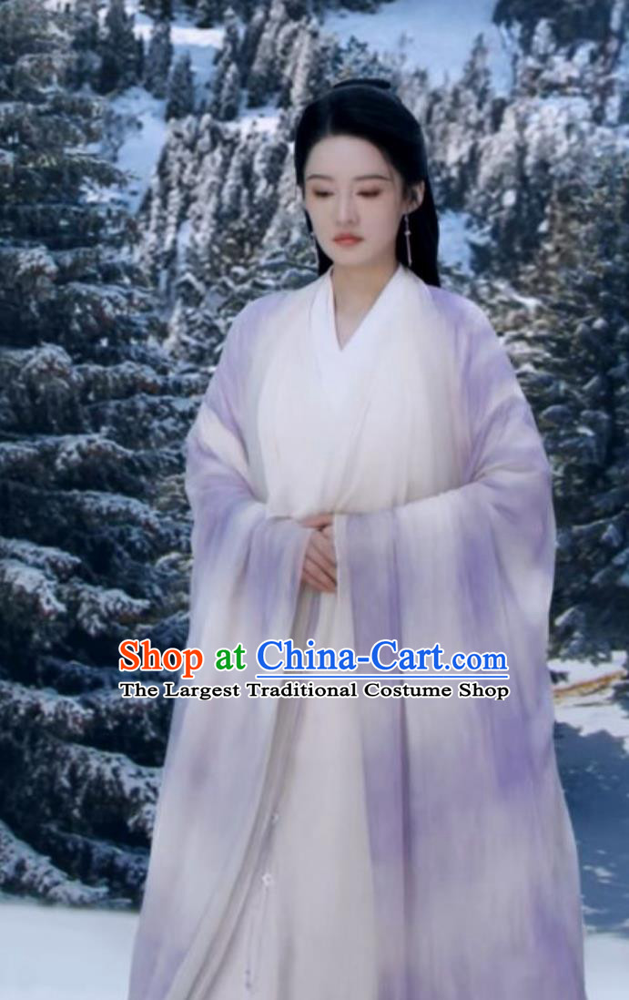 Ancient Pharmacist Xue Zi Ye Clothing Chinese TV Series Snowy Night Timeless Love Replica Costume Traditional China Hanfu Dress