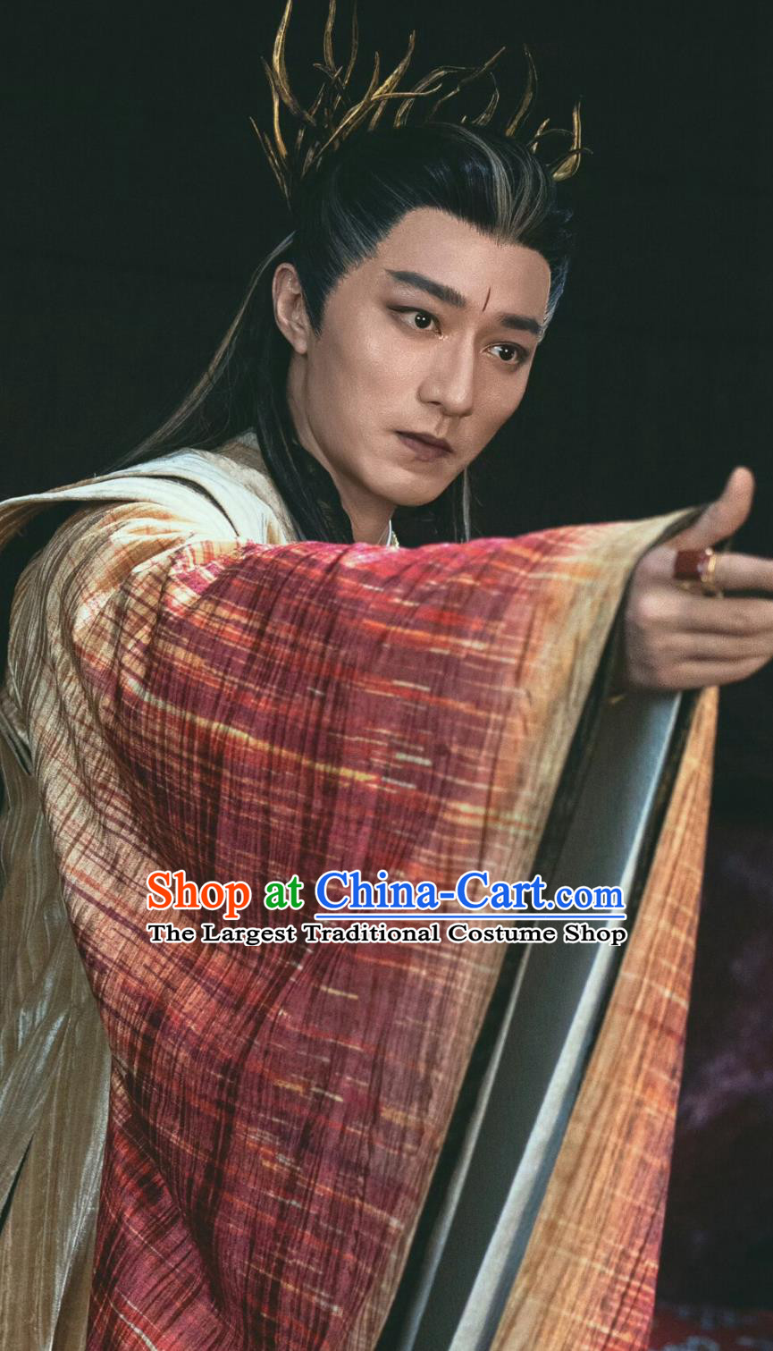 Ancient China Royal Lord Clothing TV Series Snowy Night Timeless Love Demon King Chang Wu Jue Replica Costume Chinese Traditional Hanfu