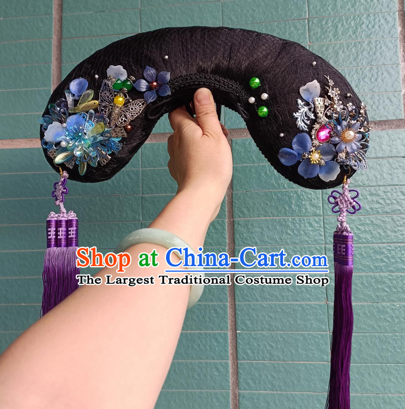 Empresses In The Palace Lady Cao Noble Headdress Chinese Qing Dynasty Consort Hairpiece Royal Gege Xiuhe Headwear