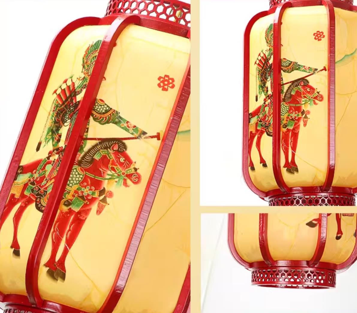 Chinese Wood Parchment Lamp Outdoor Pendant Light Antique Handmade Palace Lantern