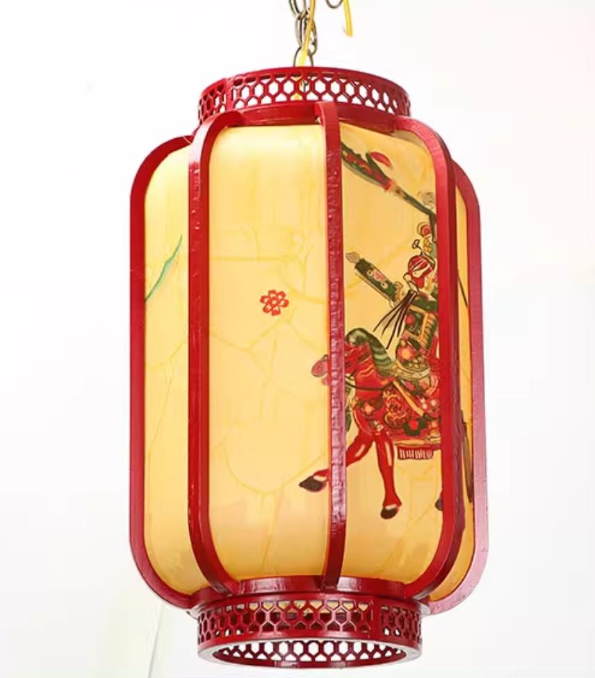 Chinese Wood Parchment Lamp Outdoor Pendant Light Antique Handmade Palace Lantern