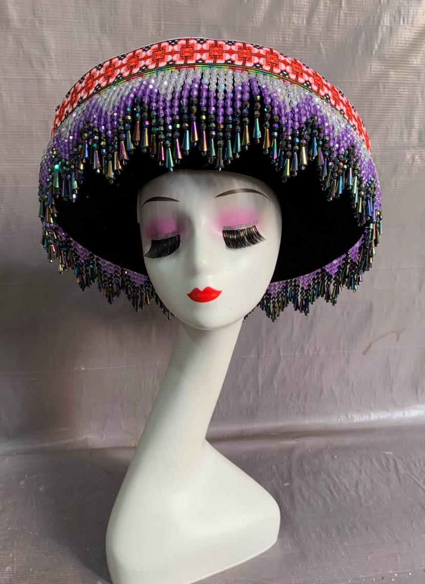 Miao Classic Red Dress Chinese Ethnic Minority Embroidery Costume Hmong Women Costume and Headwear Complete Set