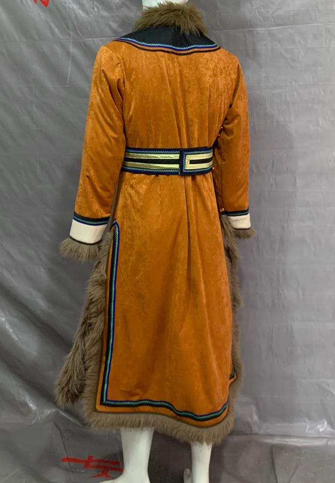 Chinese Minority Folk Dance Clothing Oroqen Ethnic Minority Stage Performance Costume