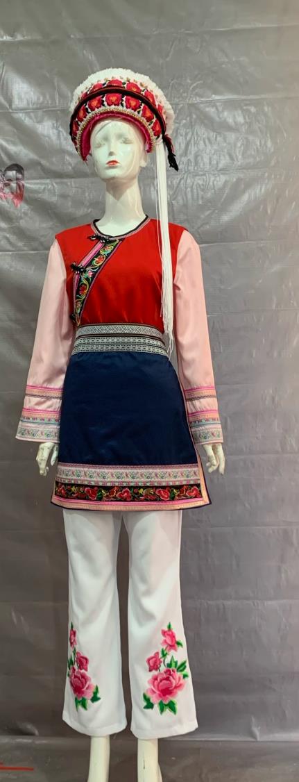 Yunnan Dali Bai Ethnic Performance Costume Chinese Minority Clothing Women Outfit