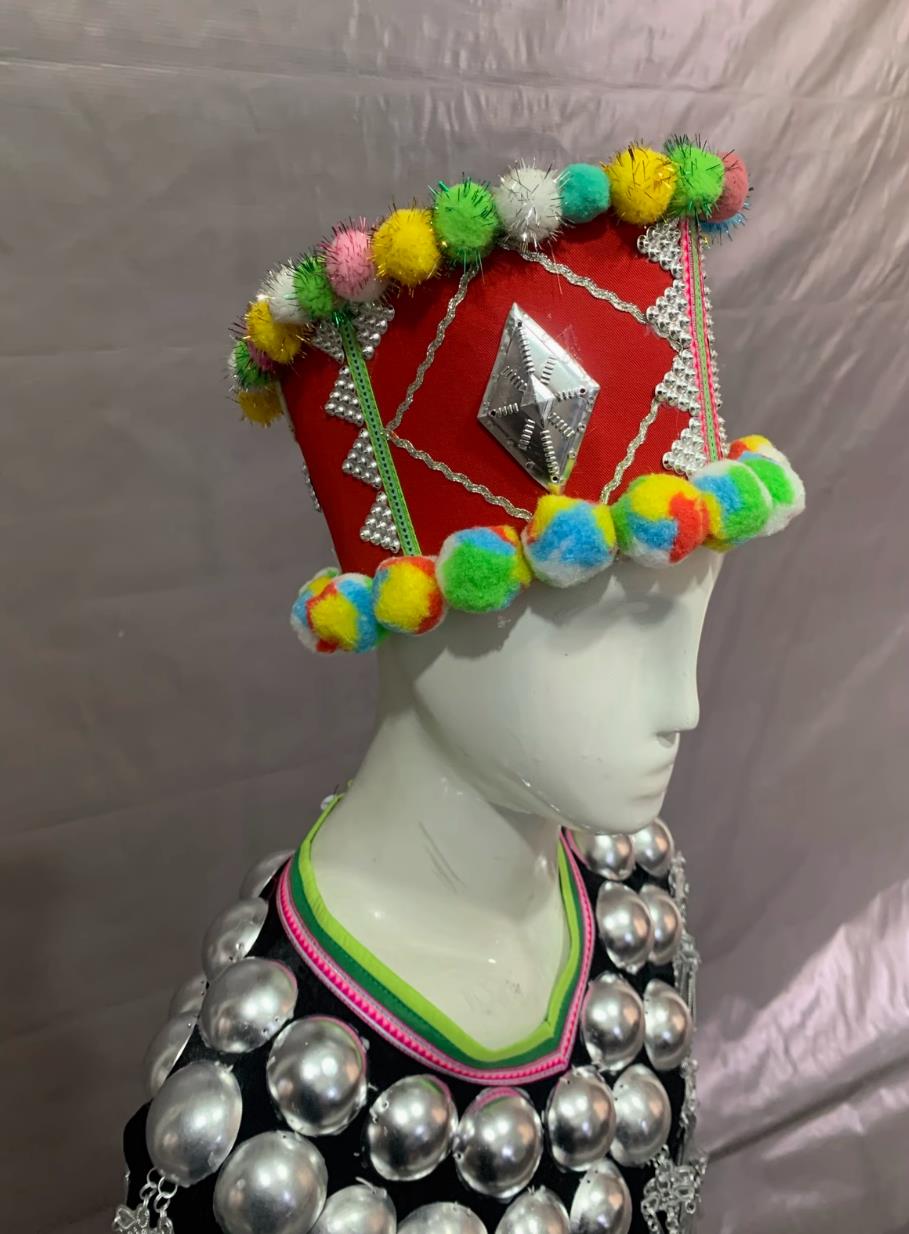 Jingpo Ethnic Performance Costume Yunnan Minority Stage Attire for Women