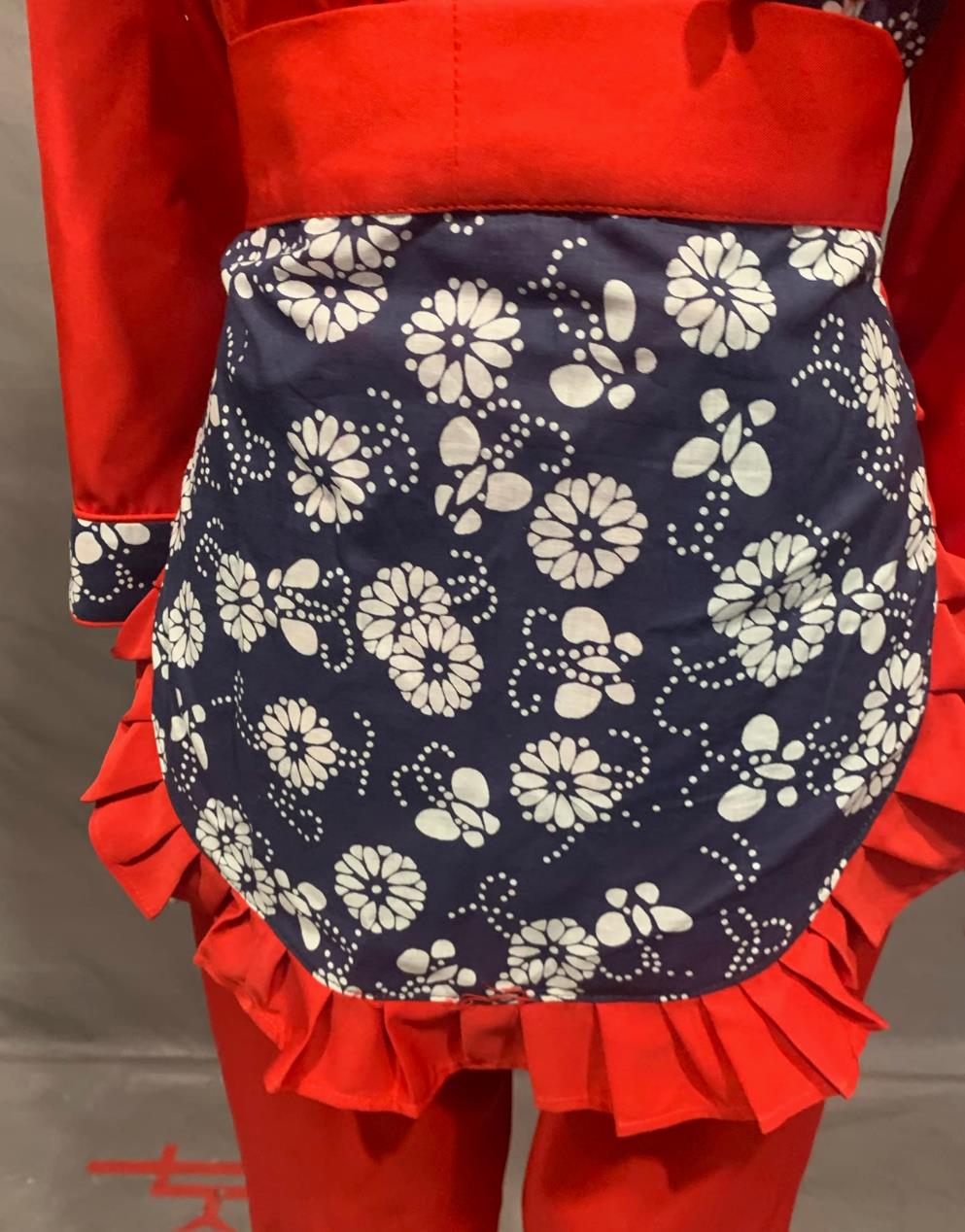 Village Tea Picking Girl Dance Costume Chinese Northeast Yangge Uniform Republic of China Performance Red Outfit