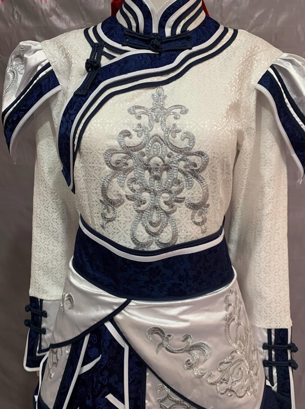 Mongolian Ethnic Costume Chinese Mongol Minority Nationality Performance Traditional Dress