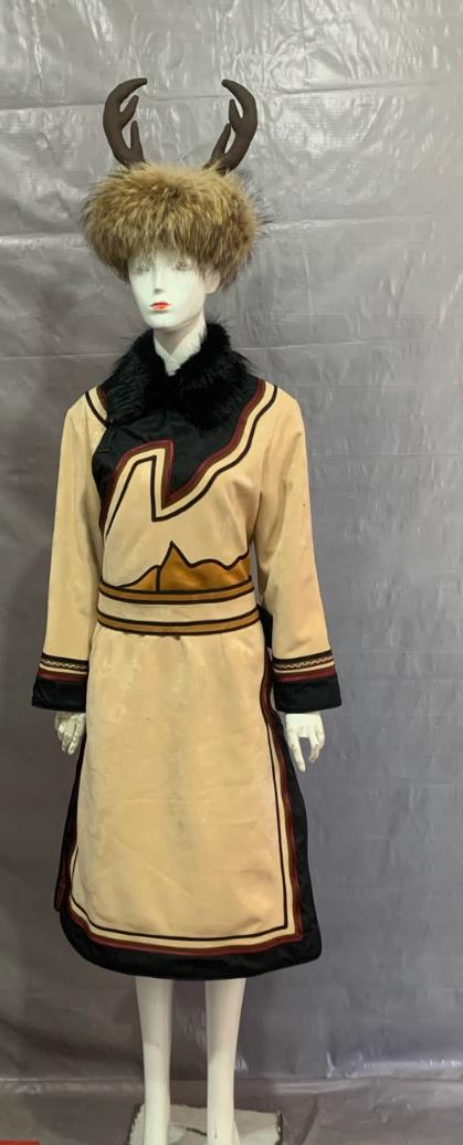 Oroqen Ethnic Costume Men Chinese Minority Performance Dance Attire