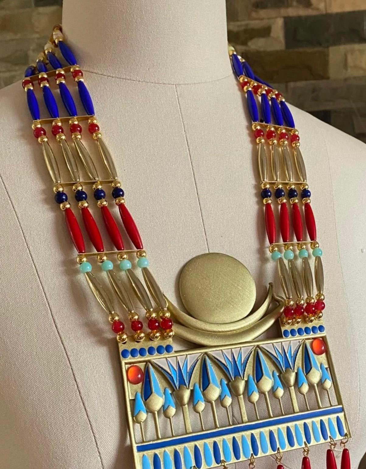 Egyptian Necklace Artifact Replica Elegant Chain Cosplay Egyptian Queen Necklace