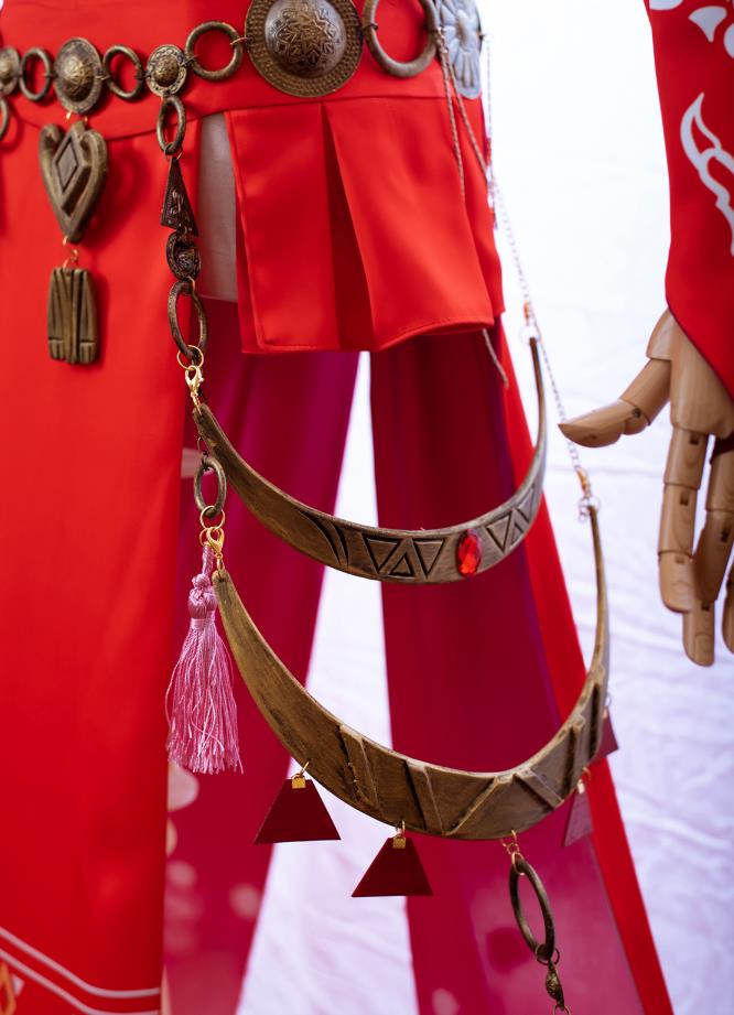 Final Fantasy XIV Dancer Red Dress Cosplay Eighty Level Dance Costume Set