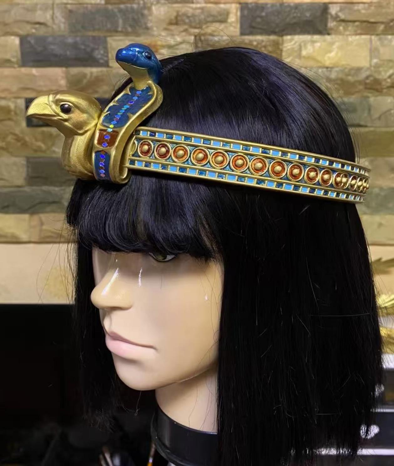 Traditional Egyptian Replica Headpiece Queen Headwear Handmade Tutankhamun Crown