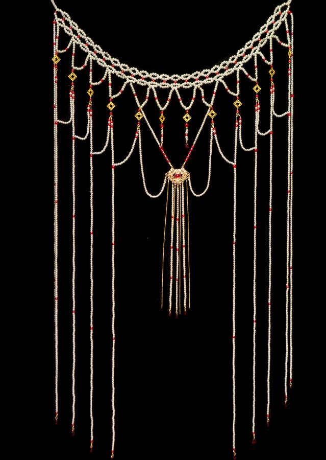 Handmade Mamian Skirt Waist Ornament Pearl Tassel Waist Chain Chinese Hanfu Beaded Accessory