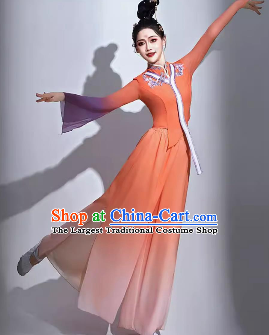 Jiaozhou Yangko Performance Outfit Women Group Dance Costume Chinese Style Classical Dance Clothing