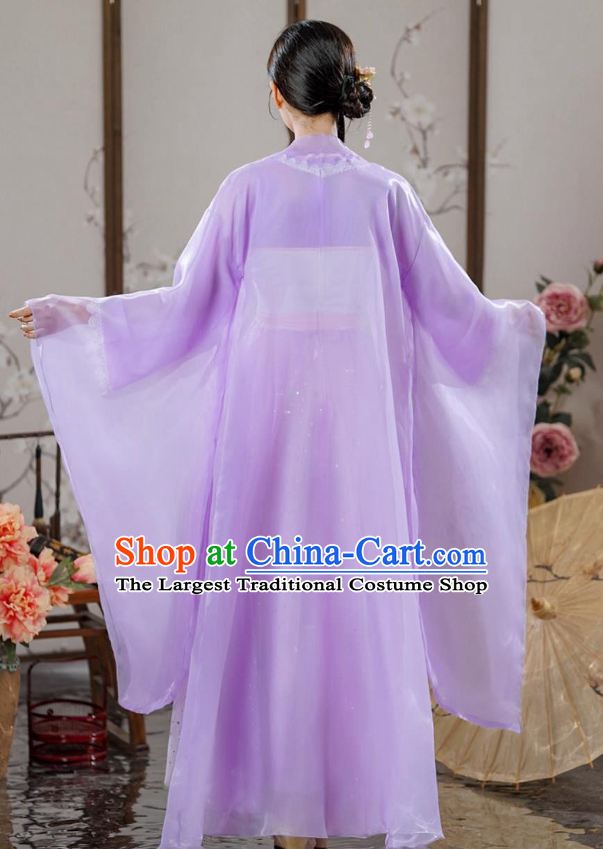 Purple Hanfu Ru Qun Women Chinese Traditional Clothing Ancient Fairy Costume