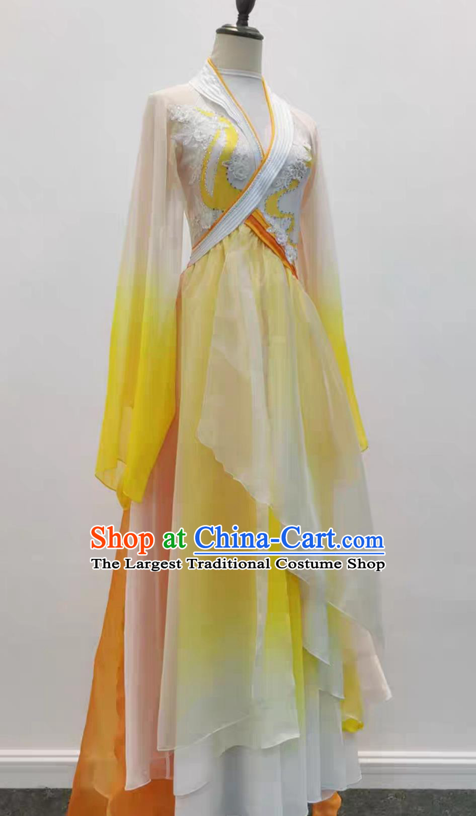 Classical Dance Costume Women Flowy Dress Chinese Stage Performance Clothing
