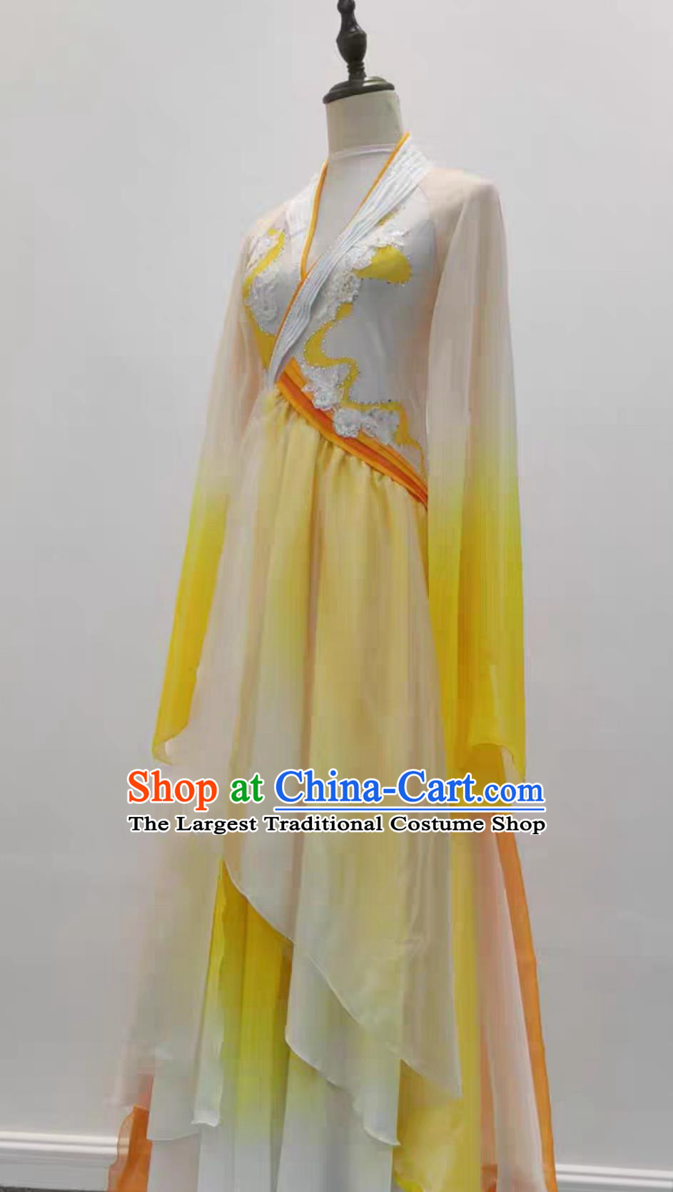 Classical Dance Costume Women Flowy Dress Chinese Stage Performance Clothing