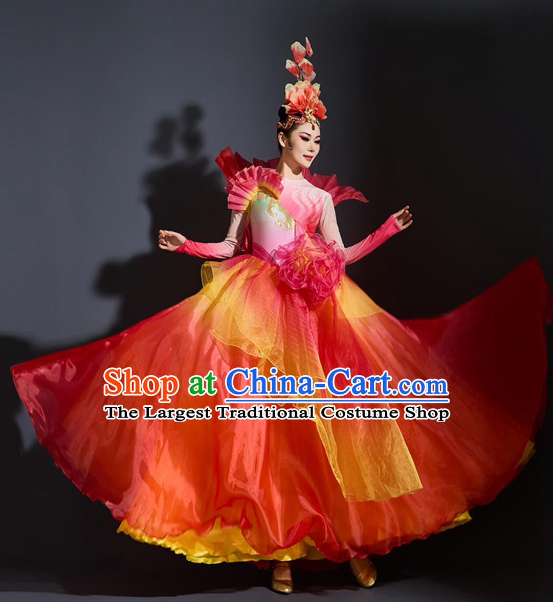 Opening Dance Dress Women Classical Performance Costume Phoenix Blossom Spring Festival Gala Stage Attire