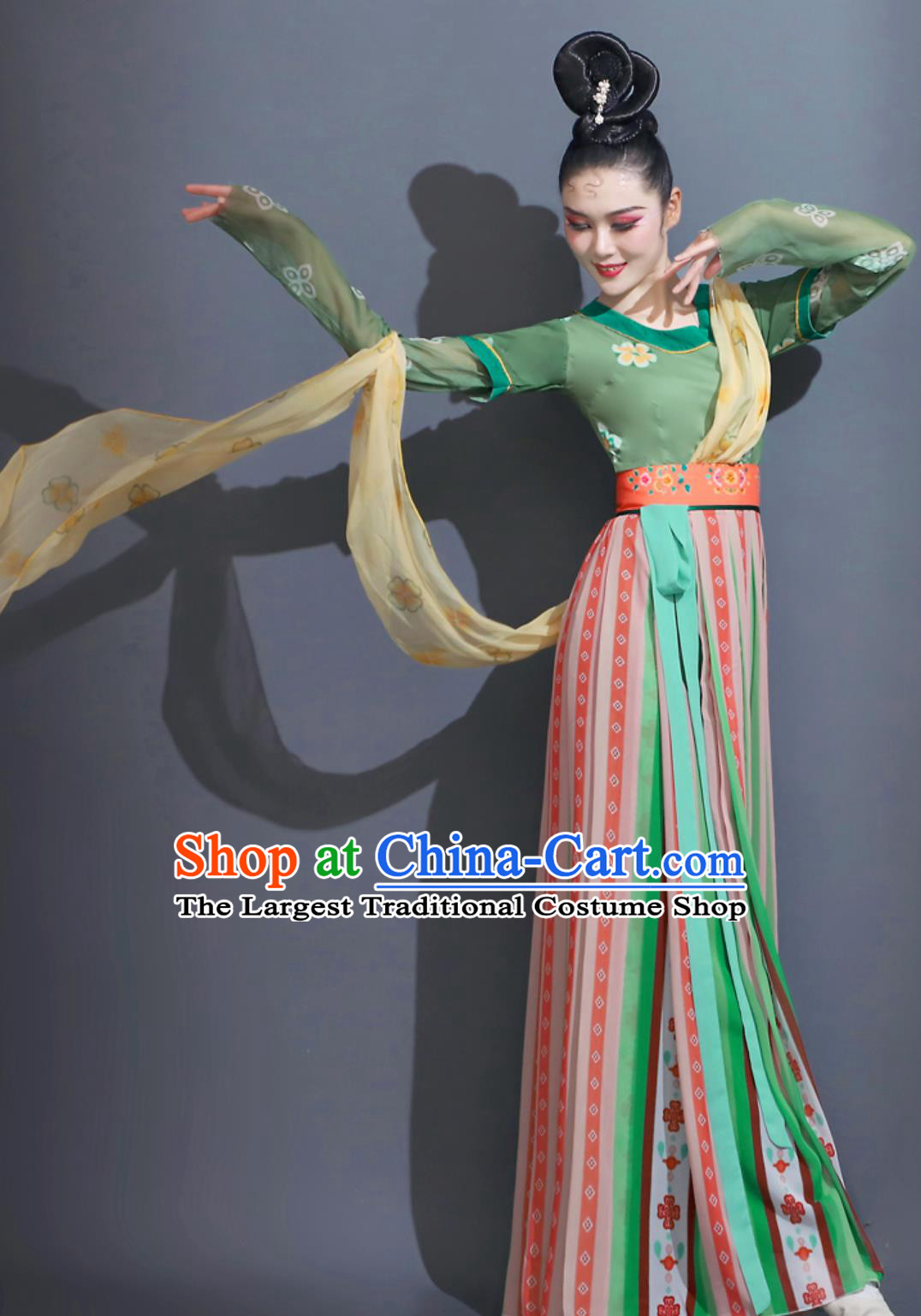 Classical Dance Dress Han Tang Dynasty Costume Tao Li Cup Little Lotus Buds Fantasy Chang An Dun Huang Performance Outfit