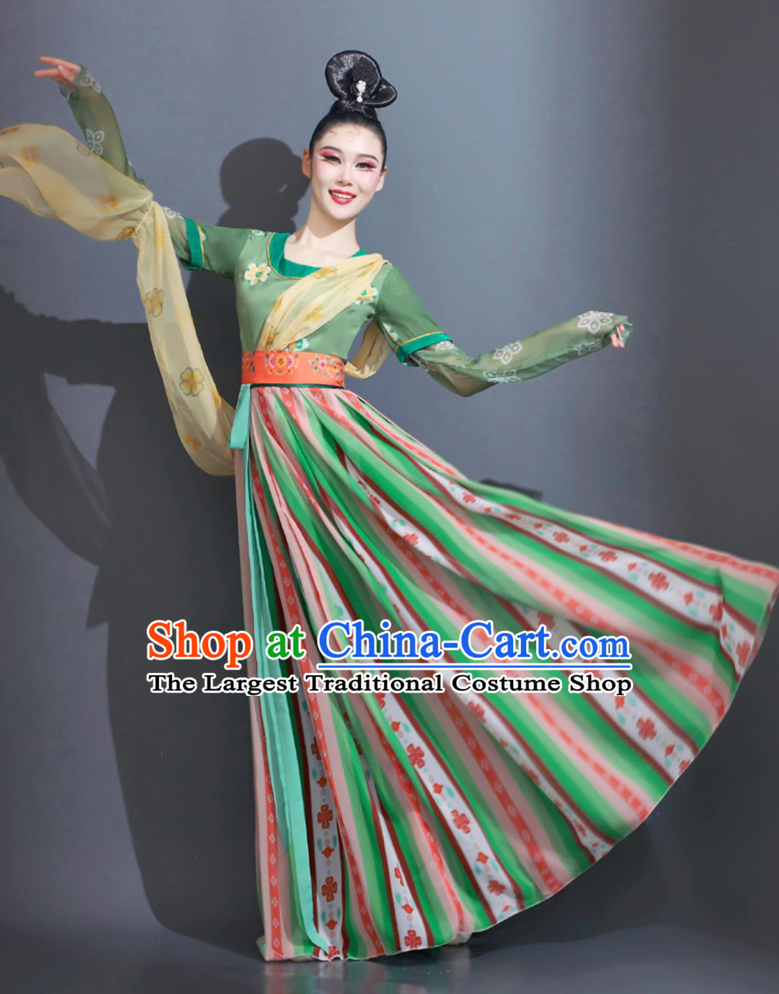 Classical Dance Dress Han Tang Dynasty Costume Tao Li Cup Little Lotus Buds Fantasy Chang An Dun Huang Performance Outfit