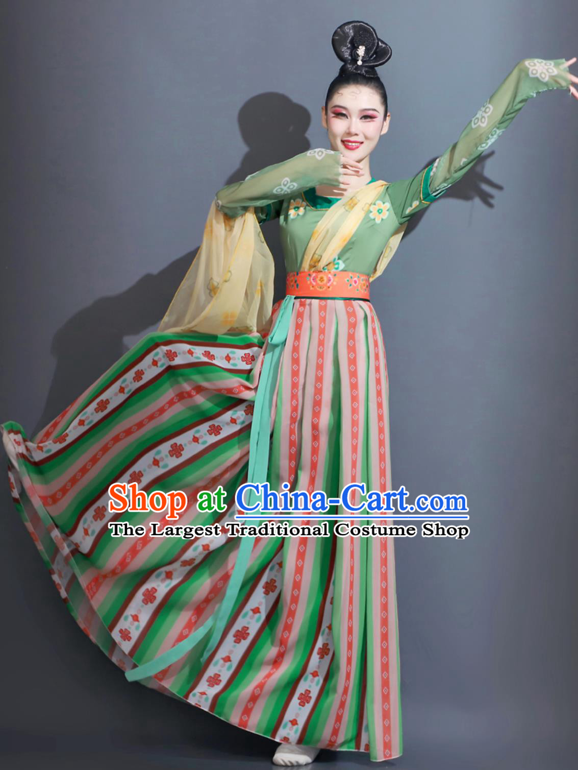 Classical Dance Dress Han Tang Dynasty Costume Tao Li Cup Little Lotus Buds Fantasy Chang An Dun Huang Performance Outfit