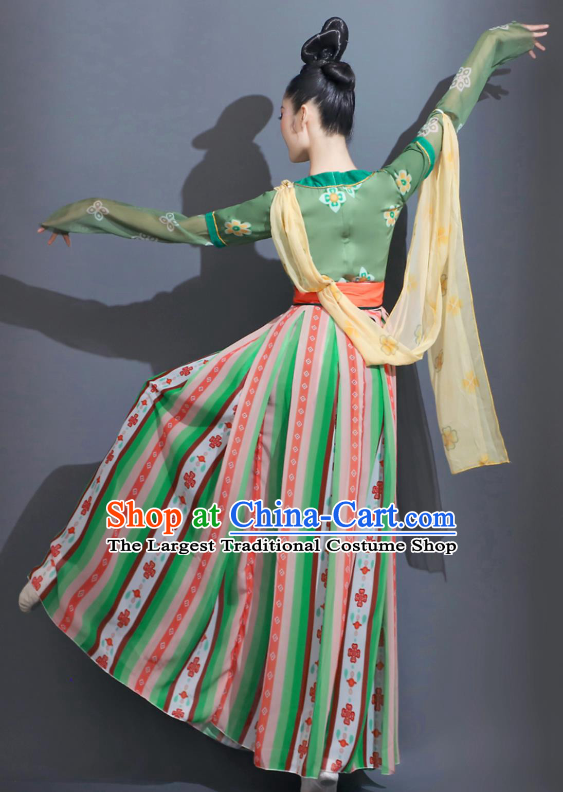 Classical Dance Dress Han Tang Dynasty Costume Tao Li Cup Little Lotus Buds Fantasy Chang An Dun Huang Performance Outfit