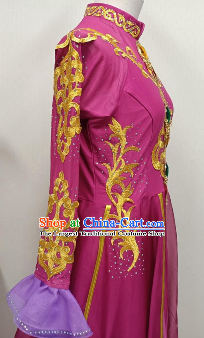 Xinjiang Ethnic Uyghur Dance Costume Large Swing Dance Dress Chinese Dance Performance Clothing