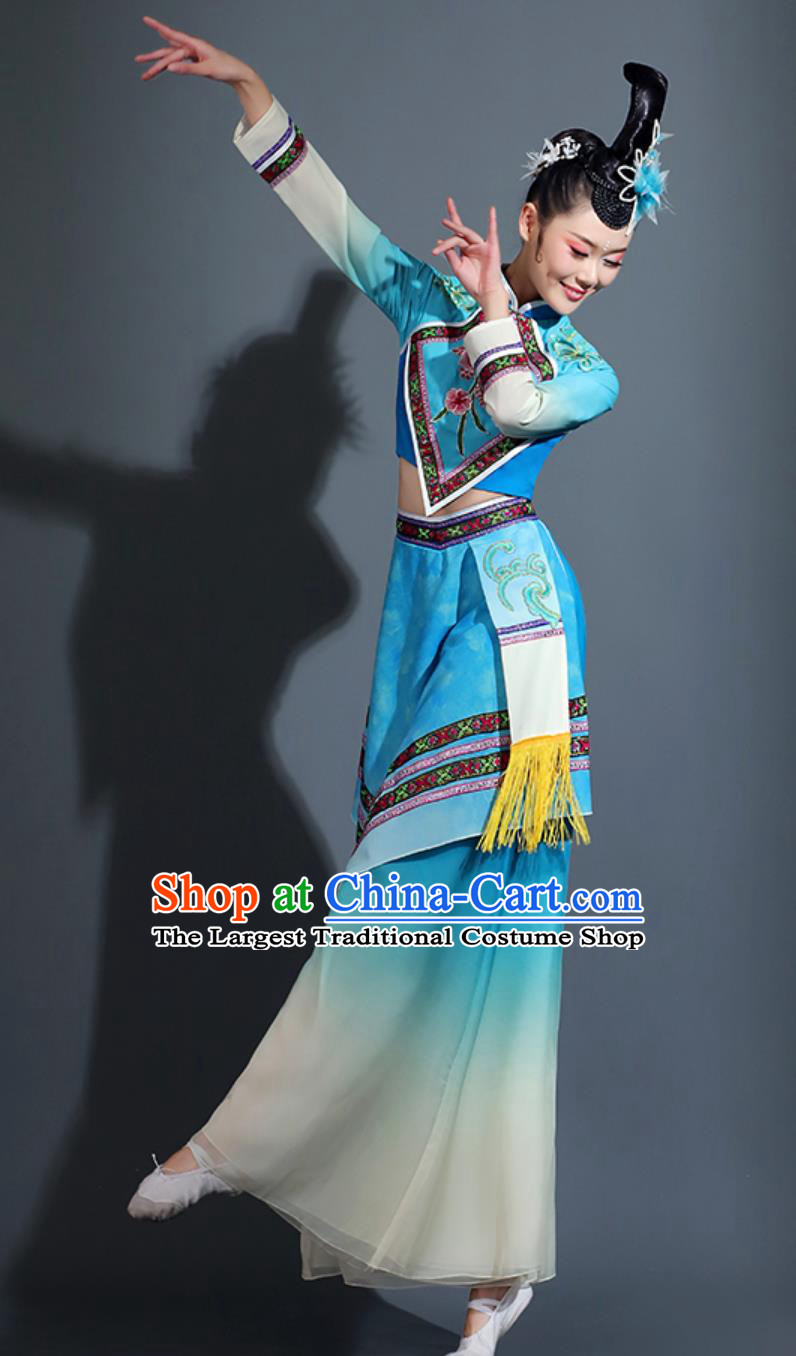 Yangko Dance Costume Chinese Folk Dance Clothing On The Field Of Hope Village Girl Tea-Picking Dance Outfit