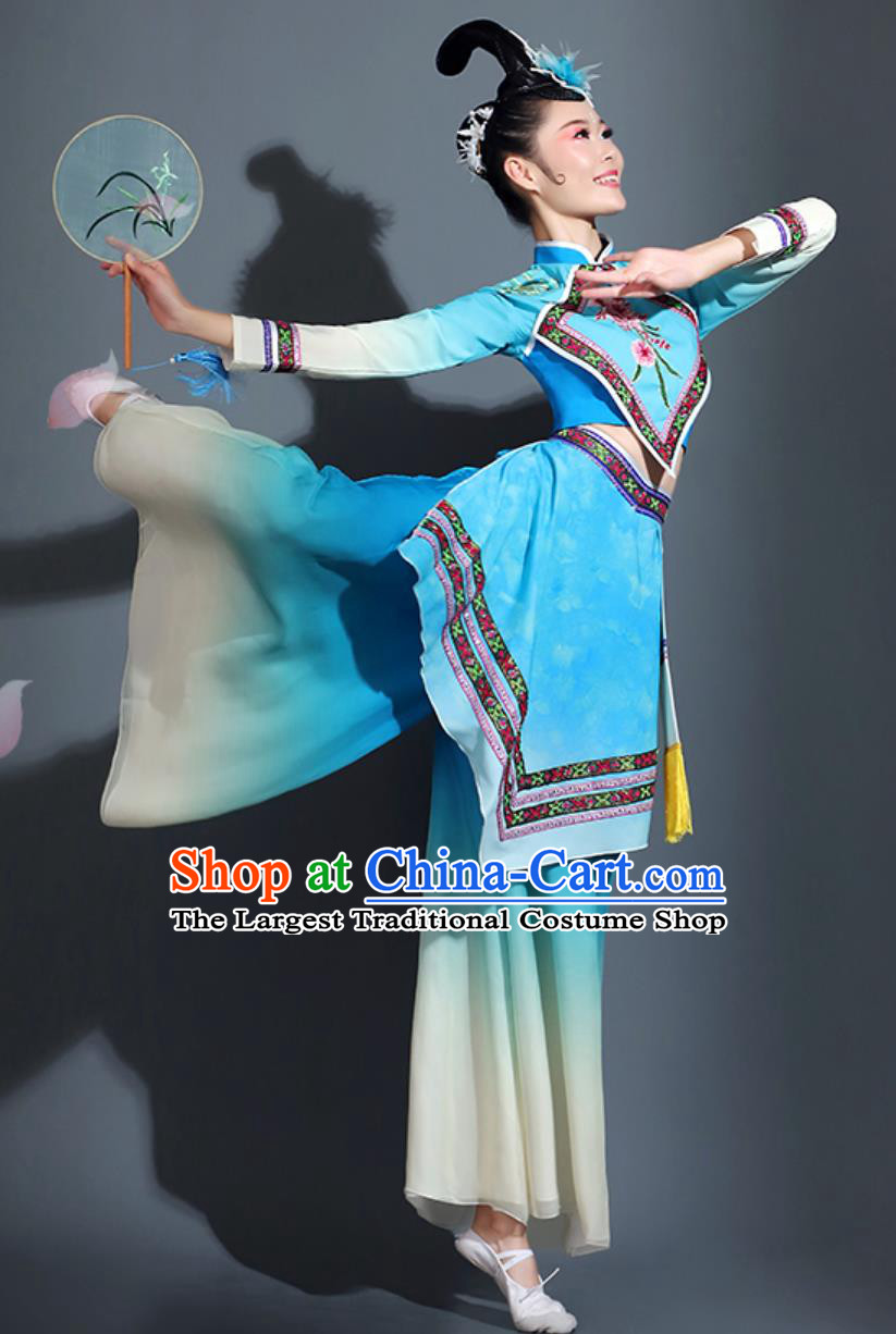 Yangko Dance Costume Chinese Folk Dance Clothing On The Field Of Hope Village Girl Tea-Picking Dance Outfit