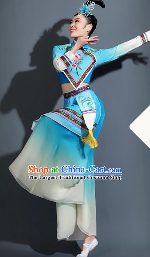 Yangko Dance Costume Chinese Folk Dance Clothing On The Field Of Hope Village Girl Tea-Picking Dance Outfit