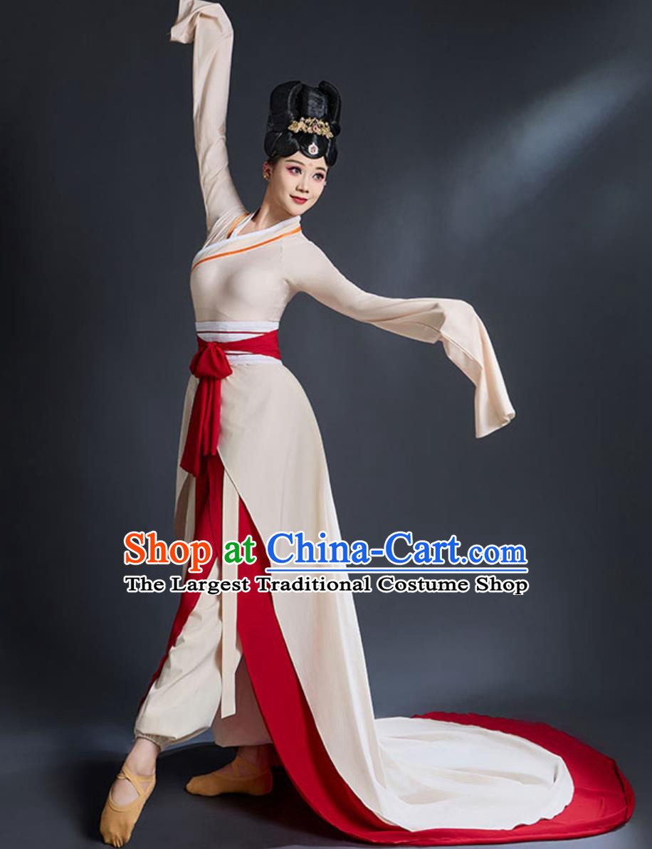 Women Chinese Style Elegant Han Tang Dance Clothing Classic Dance Performance Costume Water Sleeve Dance Training Dress