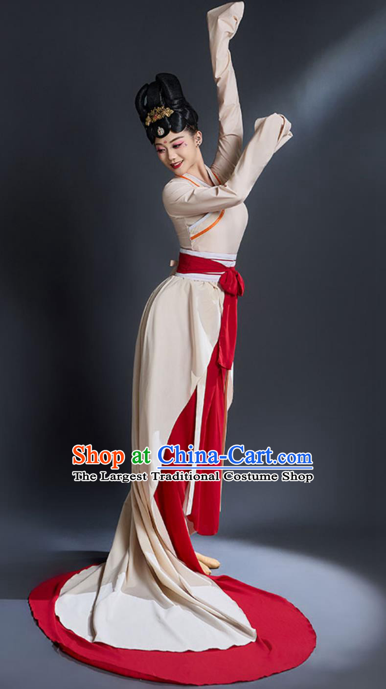 Women Chinese Style Elegant Han Tang Dance Clothing Classic Dance Performance Costume Water Sleeve Dance Training Dress
