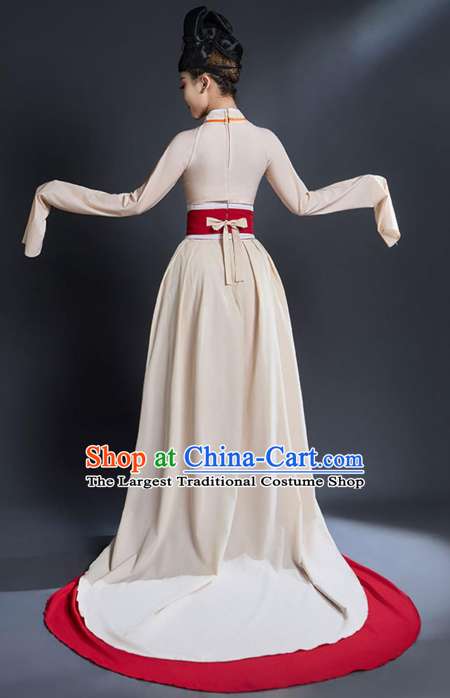 Women Chinese Style Elegant Han Tang Dance Clothing Classic Dance Performance Costume Water Sleeve Dance Training Dress