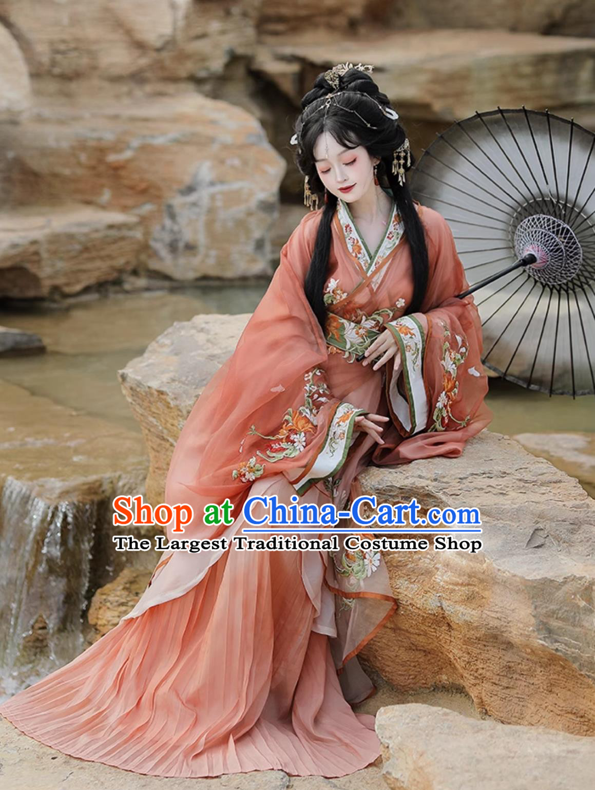 Hanfu Warring States Robe Ancient Chinese Costume Traditional Wide Sleeve Jiao Ling and Skirt