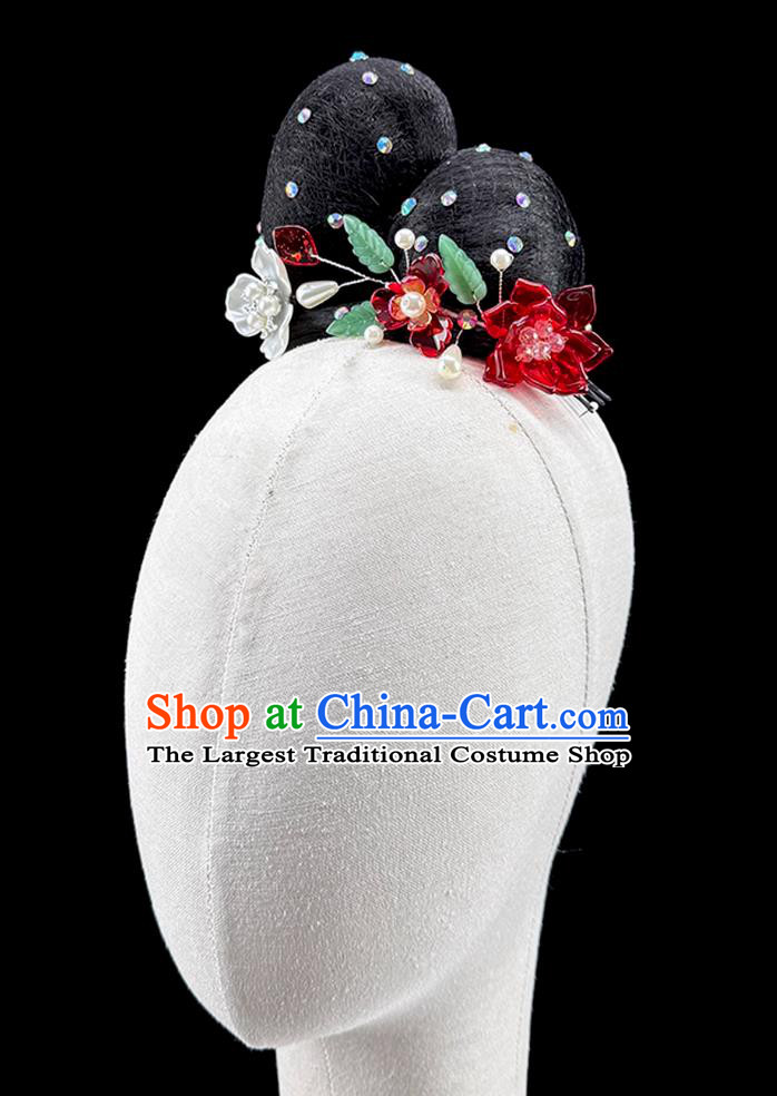 Classical Dance Headdress Chinese Stage Performance Solo Dance Wig Children Hair Accessory
