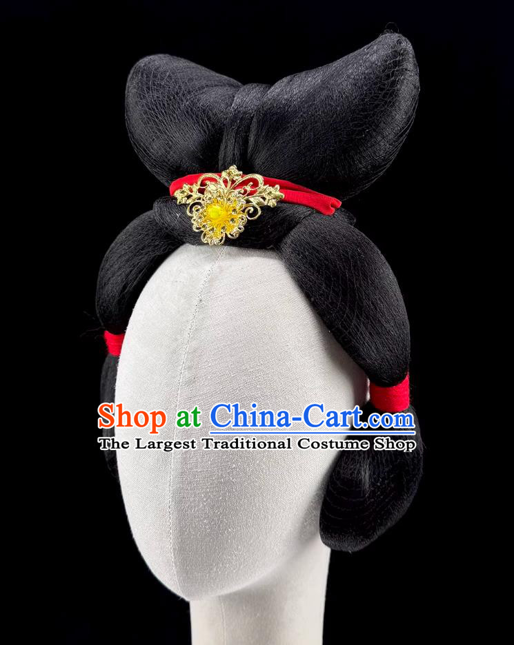Tang Palace Night Banquet Tang Figurine Dance Headdress Ancient Chinese Han Tang Dance Performance Show Wig