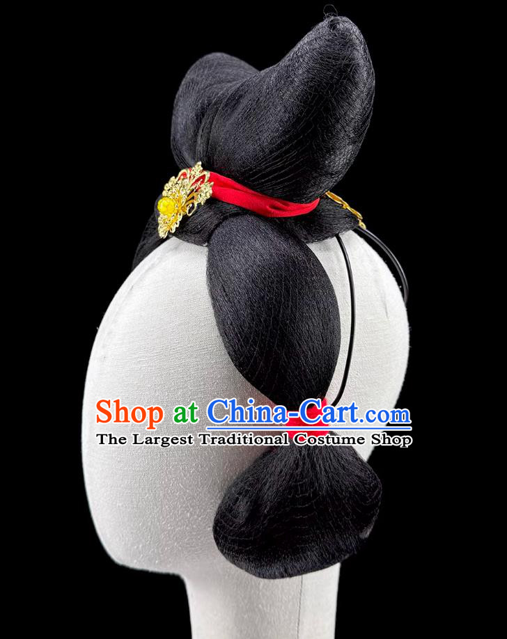 Tang Palace Night Banquet Tang Figurine Dance Headdress Ancient Chinese Han Tang Dance Performance Show Wig
