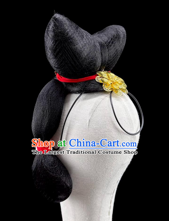 Tang Palace Night Banquet Tang Figurine Dance Headdress Ancient Chinese Han Tang Dance Performance Show Wig