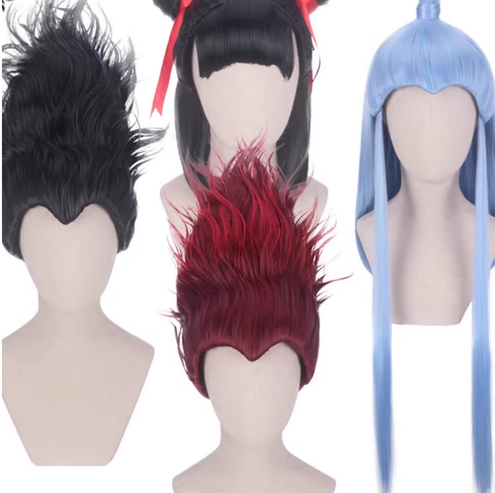 Chinese Nezha Warframe Wigs China Ne Zha Movie Dragon Princess Wig Ne Zha Red Wig Black Wigs