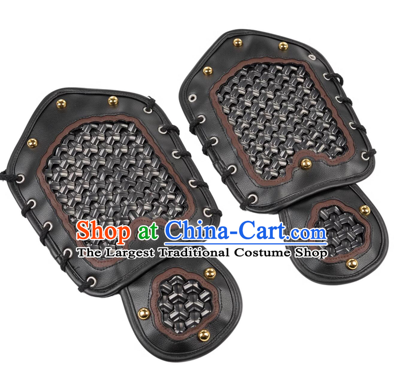 Handmade General Armor Wrist Bands Ancient Chinese Warrior Bracers Leather Cuffs