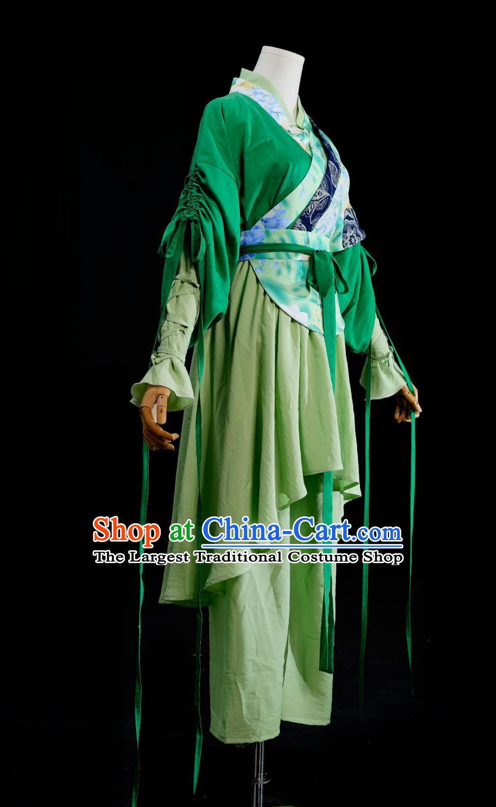 Chinese TV Series The Legend of White Snake Bi Lian Replica Costume Ancient China Civilian Lady Green Dress
