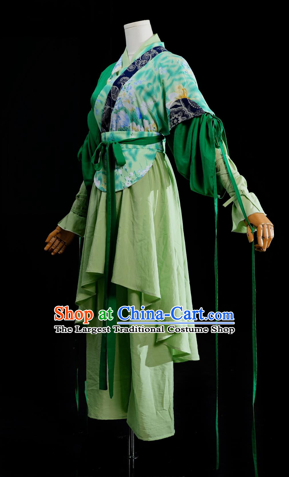 Chinese TV Series The Legend of White Snake Bi Lian Replica Costume Ancient China Civilian Lady Green Dress